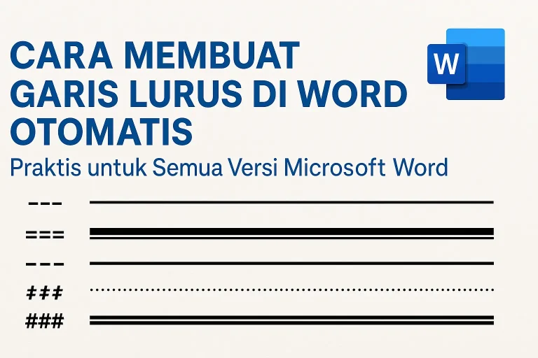 Cara Membuat Garis Lurus di Word Otomatis, Praktis untuk Semua Versi Microsoft Word