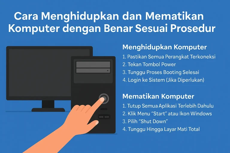 Cara Menghidupkan dan Mematikan Komputer dengan Benar Sesuai Prosedur