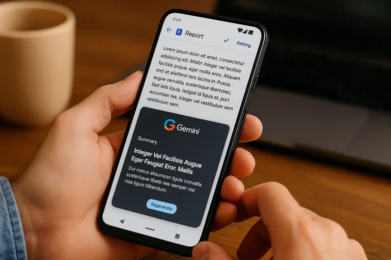 Gemini Kini Hadir di Google Docs Android, Ringkas Dokumen Jadi Lebih Cepat dan Cerdas