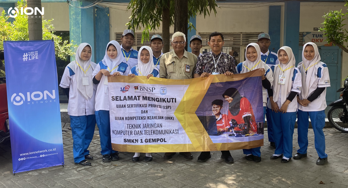 ION Network Jadi Pengawas Eksternal Uji Kompetensi TKJ SMKN 1 Gempol