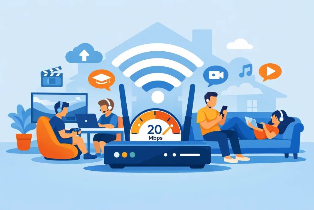 Kecepatan Wifi 20 Mbps Untuk Berapa Orang?