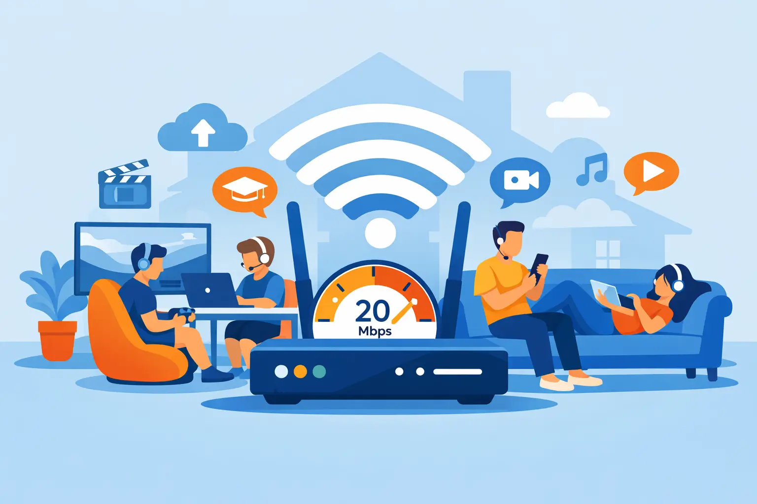 Kecepatan Wifi 20 Mbps Untuk Berapa Orang?