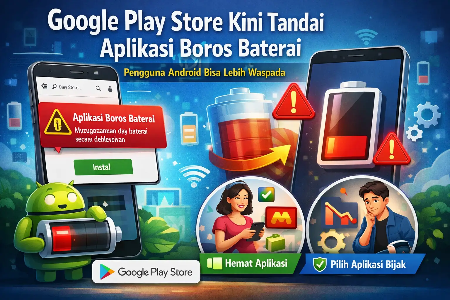 Google Play Store Kini Tandai Aplikasi Boros Baterai, Pengguna Android Bisa Lebih Waspada