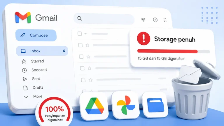 Penyimpanan Gmail Penuh Padahal Sudah Dihapus? Ini Penyebab dan Cara Mengatasinya