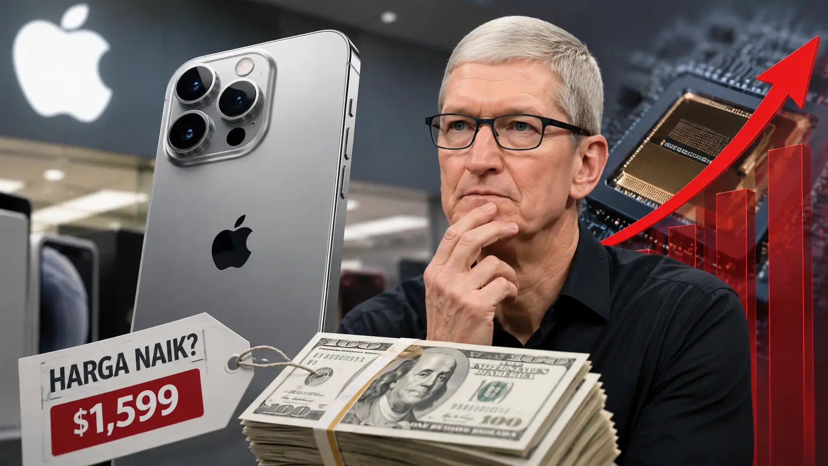 Tim Cook Buka Suara, Harga iPhone Berpotensi Naik Akibat Ledakan AI Global