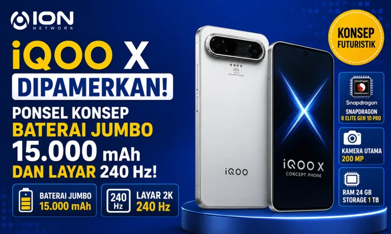 iQOO X Dipamerkan, Ponsel Konsep Bawa Baterai Jumbo 15.000 mAh dan Layar 240 Hz